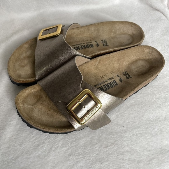 Birkenstock Shoes - Birkenstock Womens Catalina 39 8 Graceful Taupe Slides Slip On Sandals Narrow